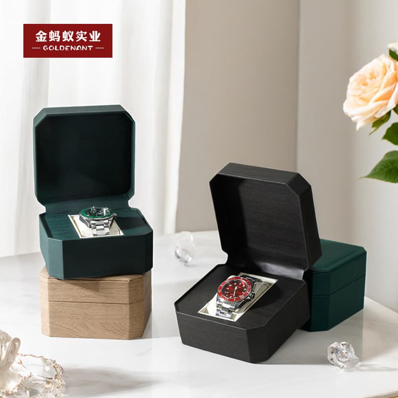 Mechanical Watch Box Flip Solid Wood Grain Jewelry Watch Storage Box Watch Packaging Box Gift