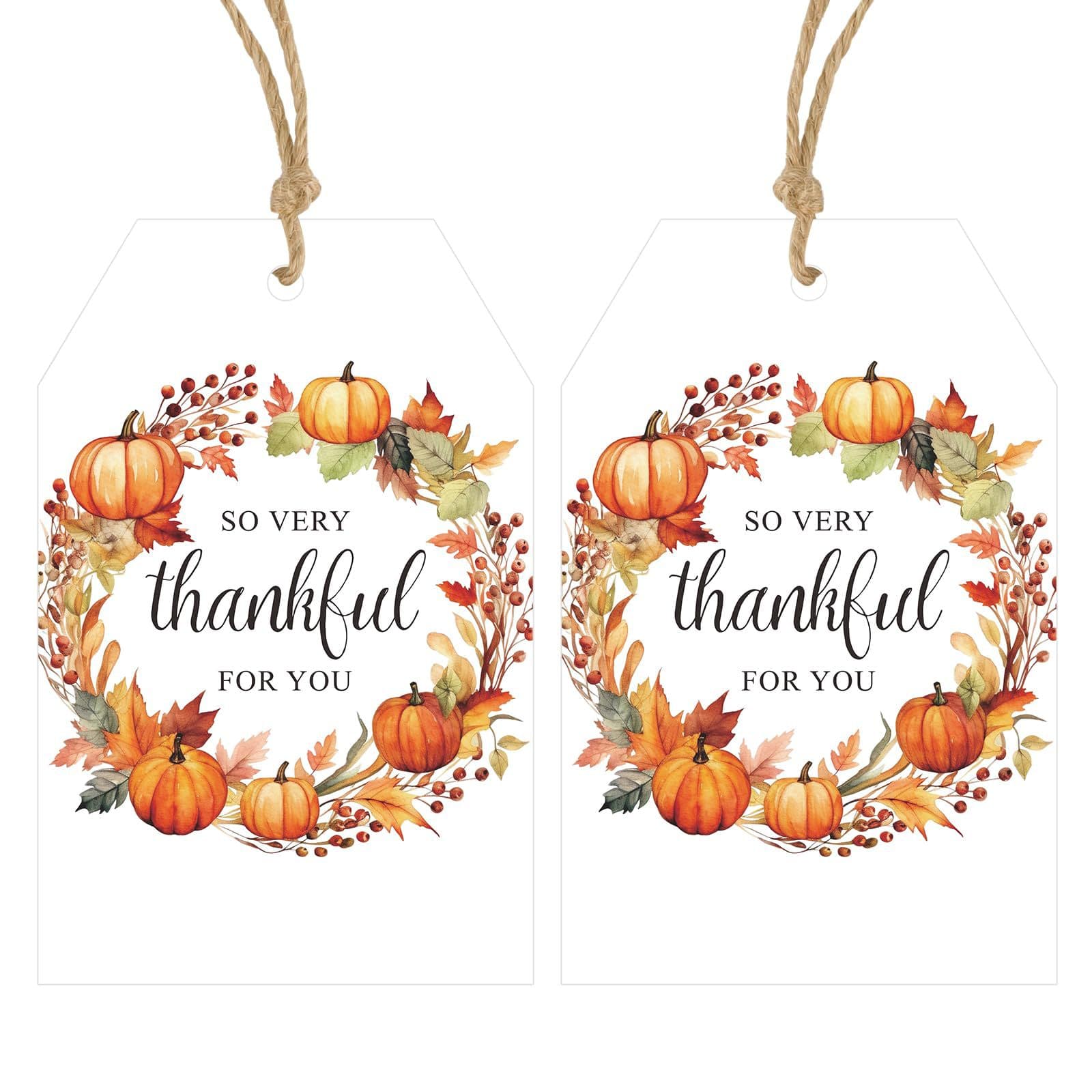 Cross-border Amazon leaves and flowers thank you gift tag party ThankYou hanging card gift thanksgiving card hanging tag