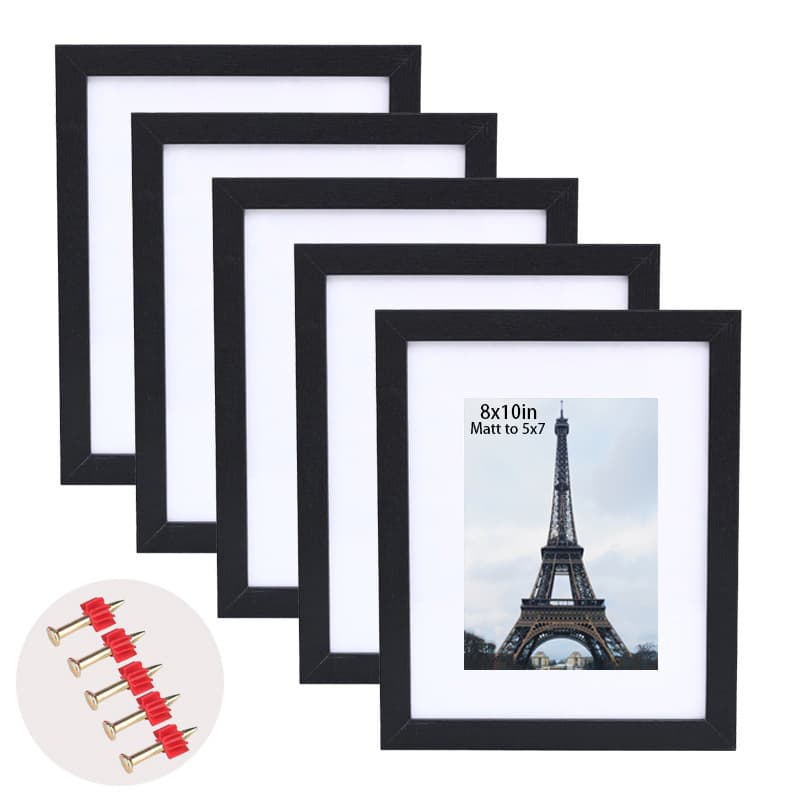 Cross-border Hot-selling Wooden Picture Frame Set Multi-color Poster Frame 11x14 inch A3 A4 Creative DIY Couple Commemorative Photo Frame