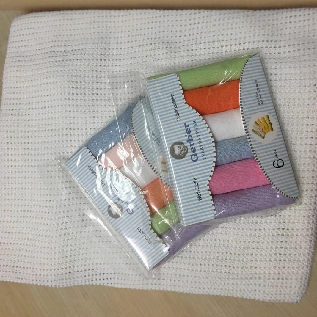 Foreign Trade Gerber Baby Feeding Small Towels Square Towels Handkerchiefs Pack Price (6 pieces/pack)