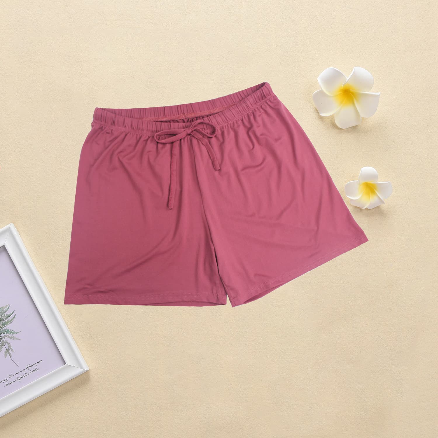 2025 New Thin Sleep Shorts for Women, Cool and Simple, Drawstring Printed Casual Lounge Pants for Outdoor Wear