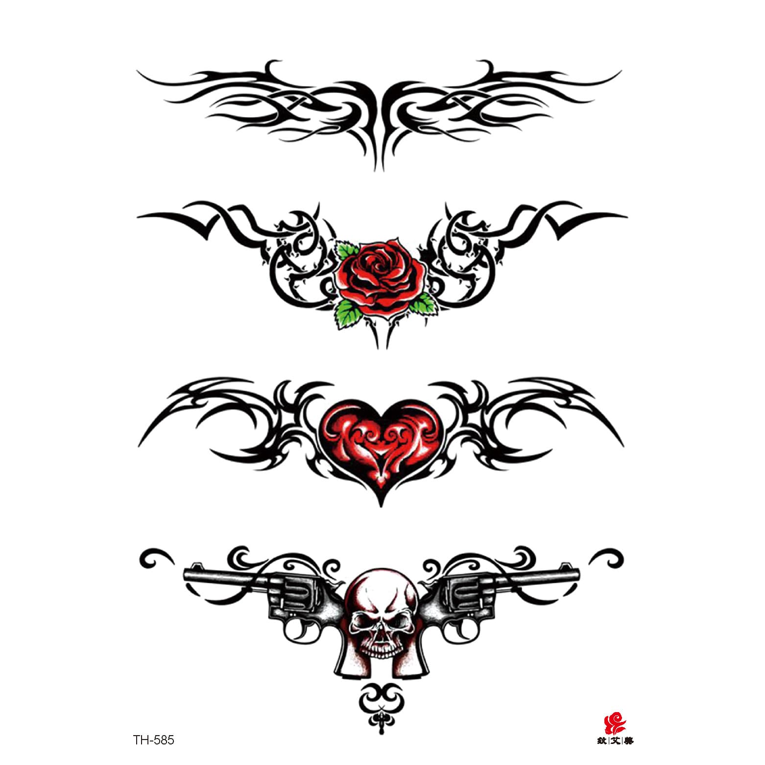 Flower arm tattoo stickers Yuanhua pattern Amy tattoo stickers manufacturer ready stock wholesale waterproof half arm tattoo cross-border supply