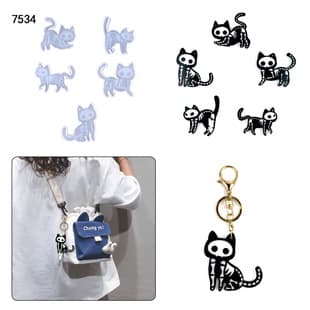 Kitten Keychain Resin Mold DIY Animal Keychain Backpack Decoration Cat Keychain Silicone Mold