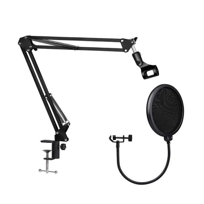 Cross-border Hot Selling Desktop Boom Arm Stand with Floor Spike, Microphone Stand Accessories Manufacturer