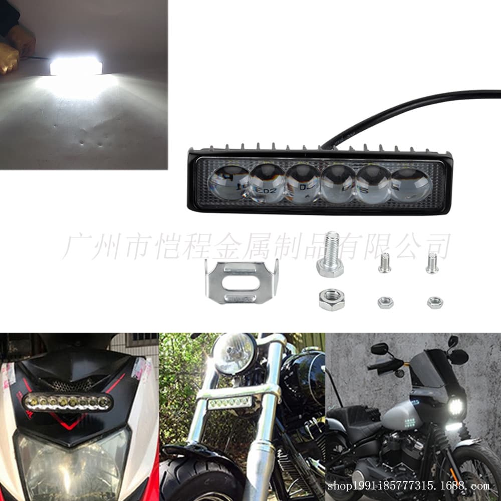 Compatible with Harley Davidson Dyna Softail 41mm 49mm Motorcycle Modification LED Work Light 18W Fog Light