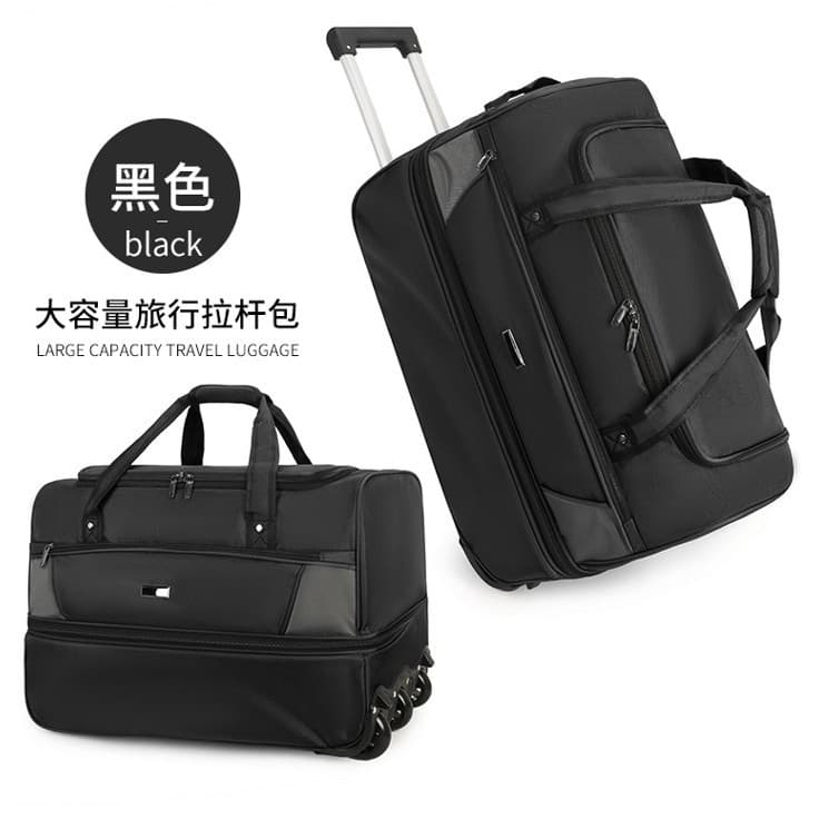 Cross-border Oxford pull rod travel bag with large capacity for men and women, expandable checked luggage bag, out-going storage luggage bag