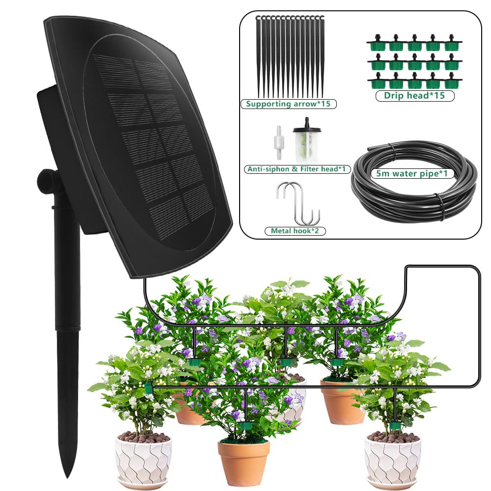 Cross-border Hot Solar Timer Drip Irrigation System Outdoor Automatic Watering Drip Irrigation Kit