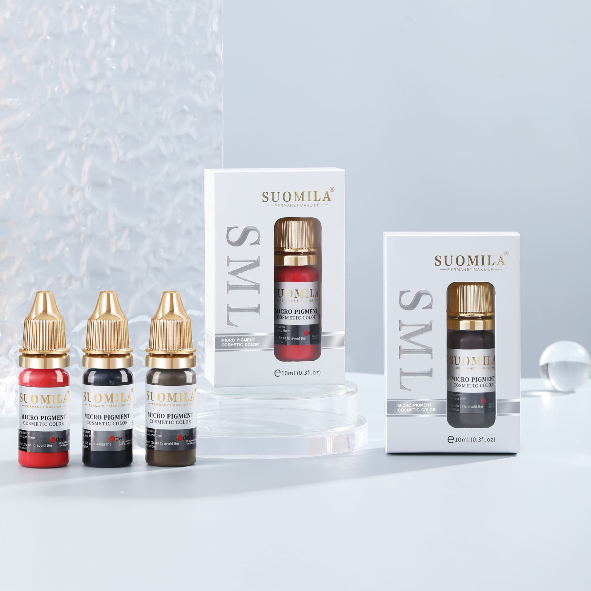 Suomila Plant-Based Semi-Permanent Eyebrow Lip Tint 10ml Eye Makeup Brow Shading Liquid Lip Color for Eyebrow Embroidery