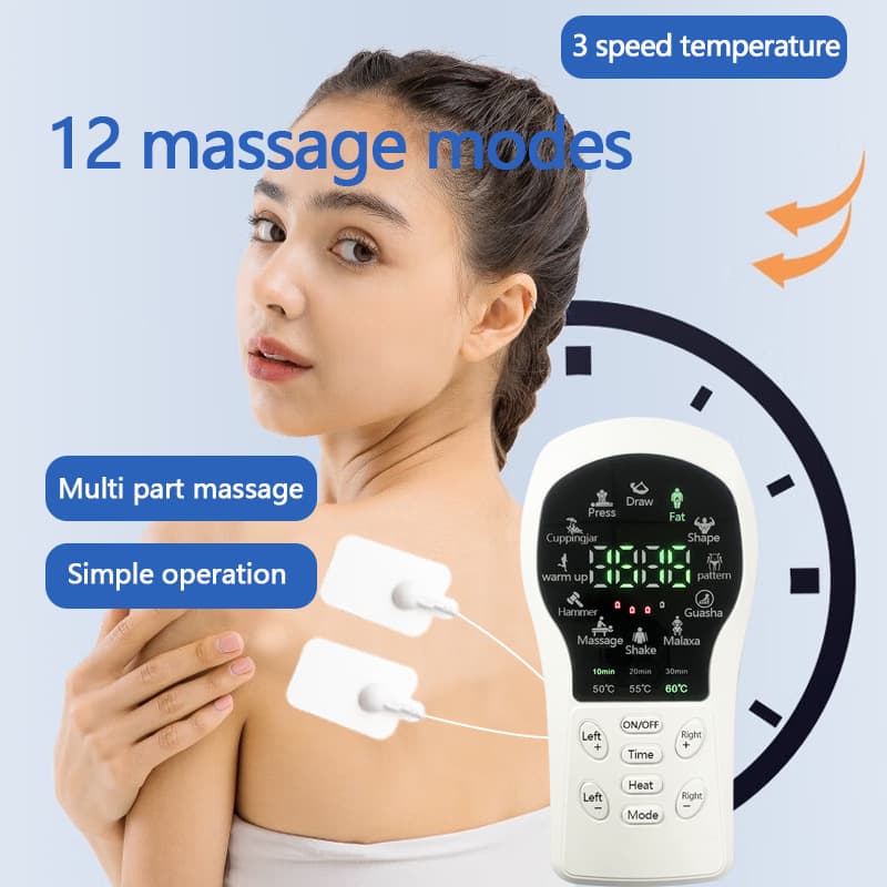 Mini Home Meridian Therapy Device EMS Microcurrent Acupuncture Pulse Electric Therapy Waist and Neck Heating Pad Mini