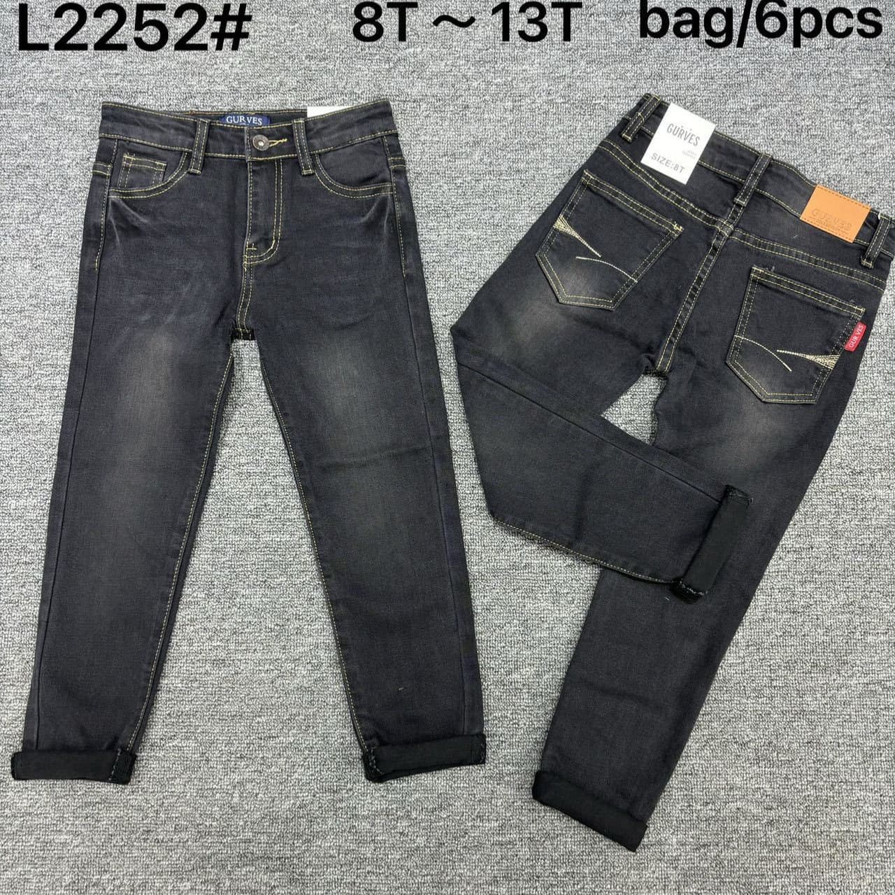 New Children's Jeans for Boys Big Kids 8T-13T Black Trendy Denim Long Pants Boys Jeans Pants