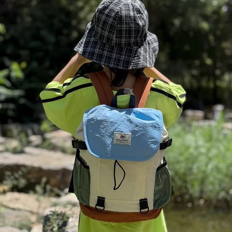 New Kids Backpack Korean Style Trendy Large Capacity Travel Outdoor Hiking Backpack Boys Girls Kindergarten Schoolbag