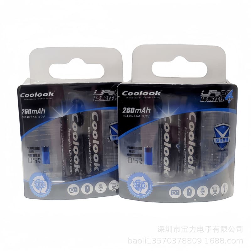 New coolook 3.2V Lithium Battery AAA 7th Battery 10440 LiFePO4 Rechargeable Lithium