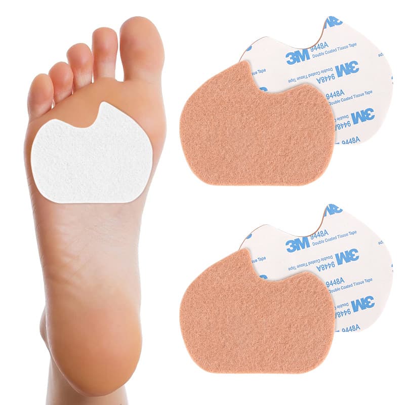 Felt Front Half Pad Thickened High Heel Half Insole Size Reducer Pressure Relief Anti-Blister Heel Cushion Adhesive Forefoot Pad