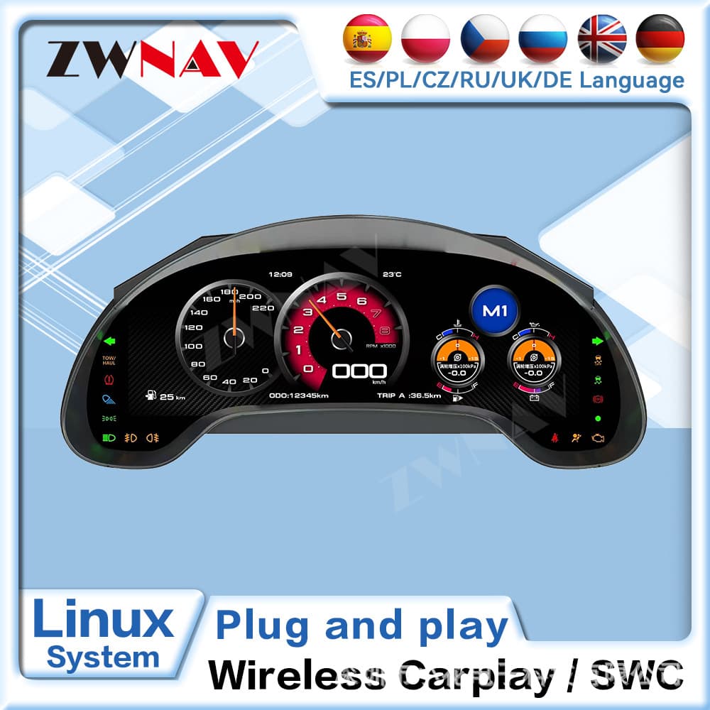Full LCD Digital Instrument Cluster for 2005-2013 Chevrolet Corvette, Plug-and-Play Upgrade