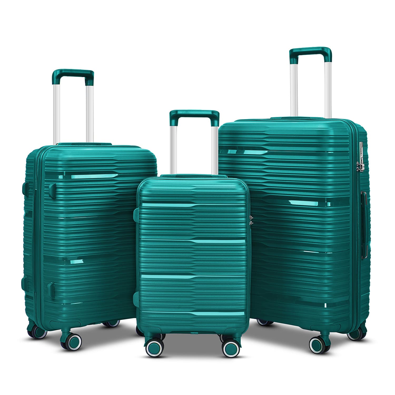 Factory Export PP Trolley Case Luggage Travel Suitcase 20.24.28 Inch 3 4 Piece Set