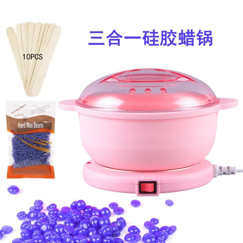 Cross-border Beauty Wax Therapy Machine Silicone Wax Pot 3-in-1 Honey Wax Heater Wax Melter Wax Warmer