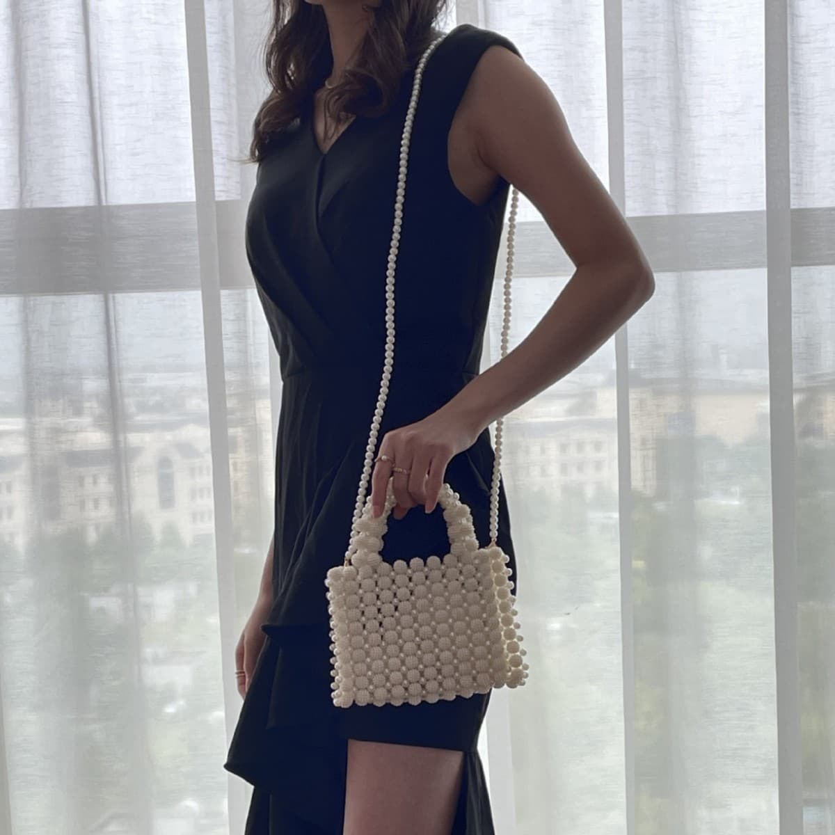 Elegant Pearl Handbag Women's Dinner Clutch Bag Fashionable Evening Handbag Storage Purse Stylish Party Accessory