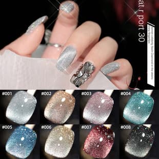 Laser Crushed Diamond Cat Eye Scepter Bottle Series Gel Polish Gentle Whitening Watery Glass Bead Cat Eye Nail Salon Exclusive