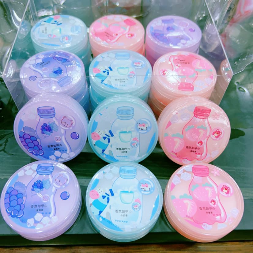 New Summer Fresh Scent Nail Polish Remover Wipes, Fruit Fragrance, Peelable Nail Polish Remover, Nail Art Use