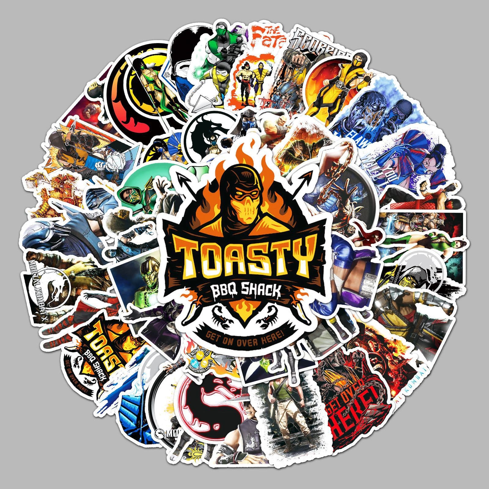 Creative Trendy Graffiti Luggage Stickers 50 Pcs Laptop Car Decoration Sticker Real Human Fight Style Cute Printed Sticker
