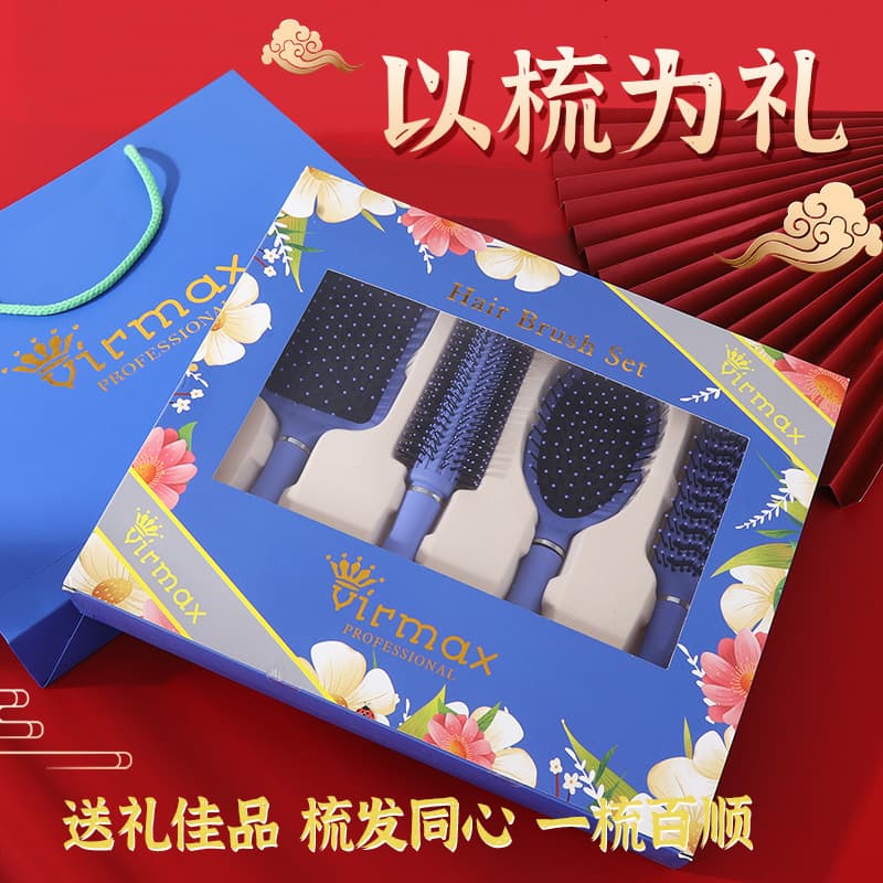 Women's Day Comb Gift Set, Home Use Smooth Hair Cushion Comb Set, Souvenir Gift, Curling Massage Comb, Cushion Comb