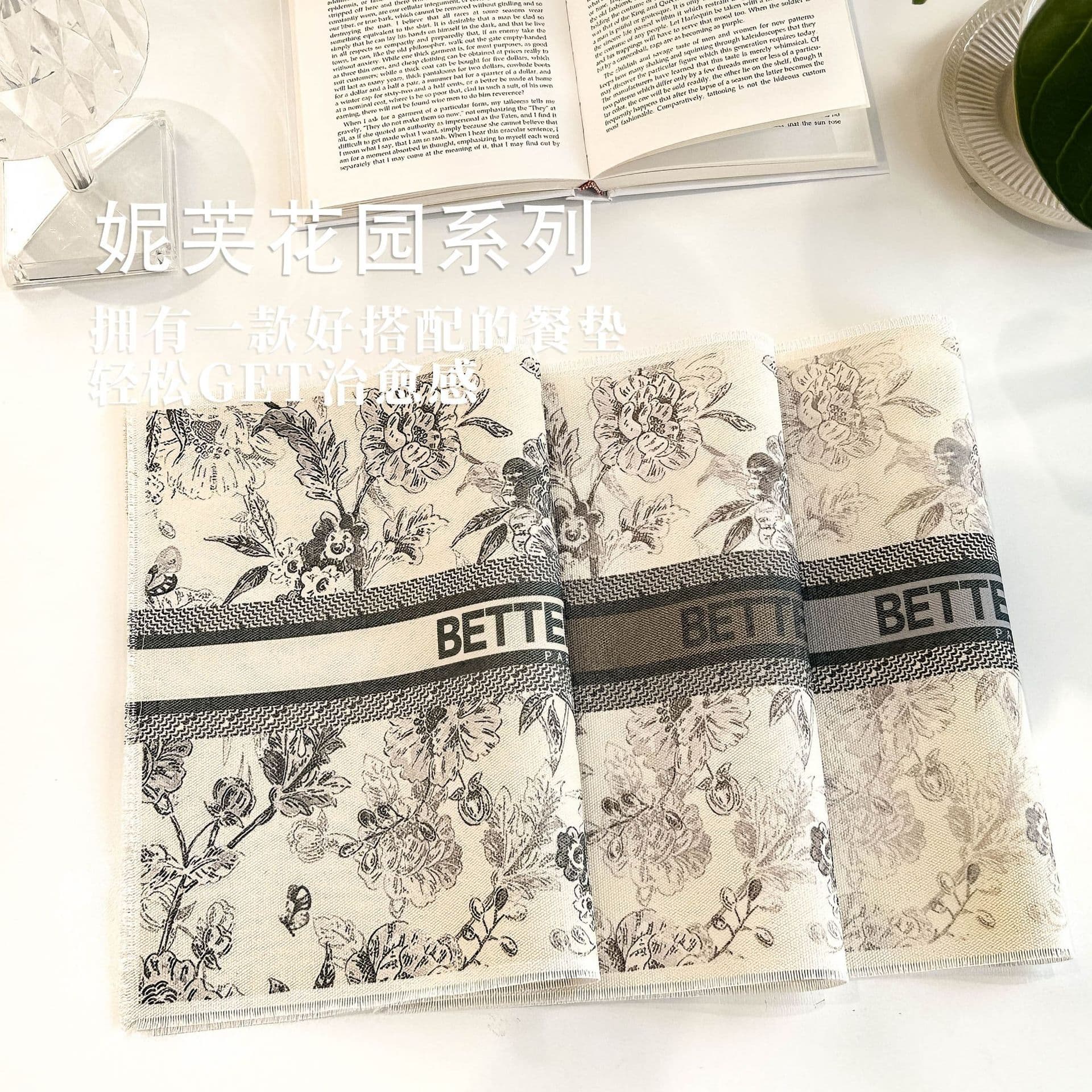 Stylish Nifu Time Cotton-Linen Dining Showroom Table Mat, Waterproof, Stain-Resistant, Heat-Insulating Decorative Pad for Plates and Cups