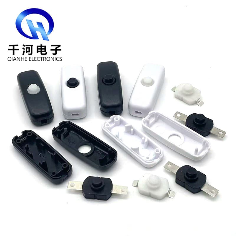 501 button switch online flashlight switch, one on and one off, two-leg button switch, table lamp DC switch