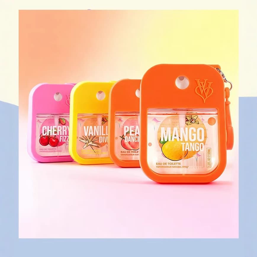 Cross-border Pocket Mini Card Perfume Pocket Perfume Spray Bottle Mini Silicone Case Keychain Perfume