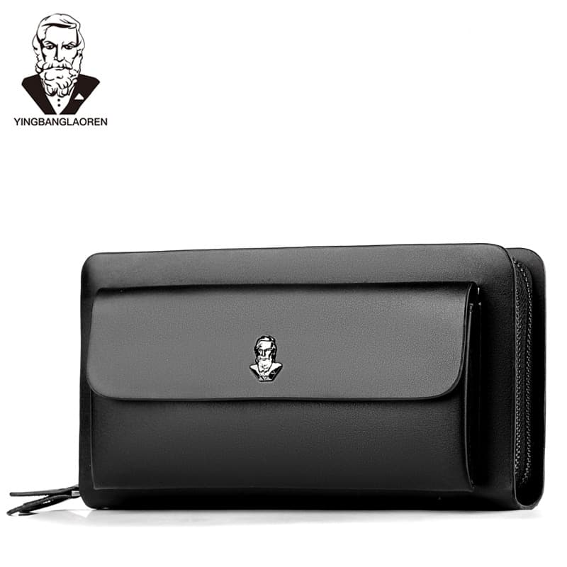 Yingbang New Men's Wallet Short Wallet Multi-Card Slot Clutch Bag Double Zipper Money Clip Drop Shipping