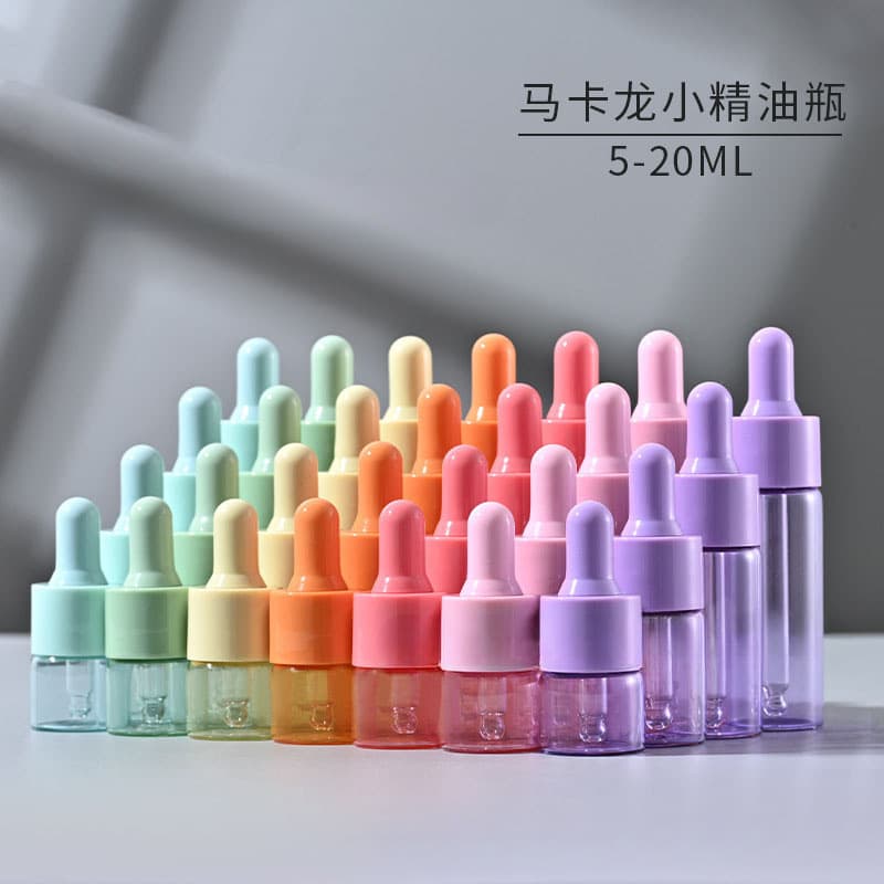 5-10ml Colored Glass Sample Bottles, Dropper Bottles, Macaron Essential Oil Bottles, Transparent Essential Oil Bottles