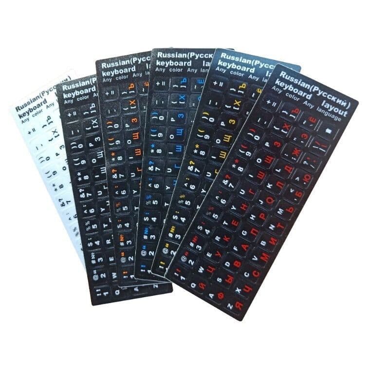 Factory Stock Laptop Keyboard Stickers for Apple Computer Film Russian Spanish French Stickers