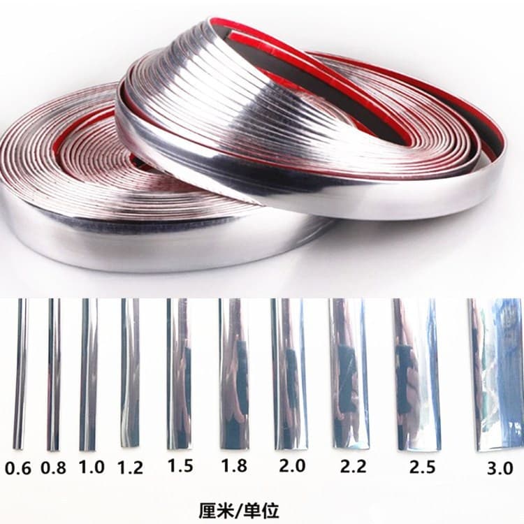 Car Window Chrome Trim Strip Universal Decorative Molding Bumper Anti-Scratch Chrome Body Protection Door Edge Guard