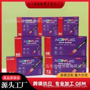 Direct Liquid Acrylic Marker Pen Cross-Border DIY Graffiti Drawing Pen Large Capacity Soft Tip Marker Pen Visible Window Marker Pen