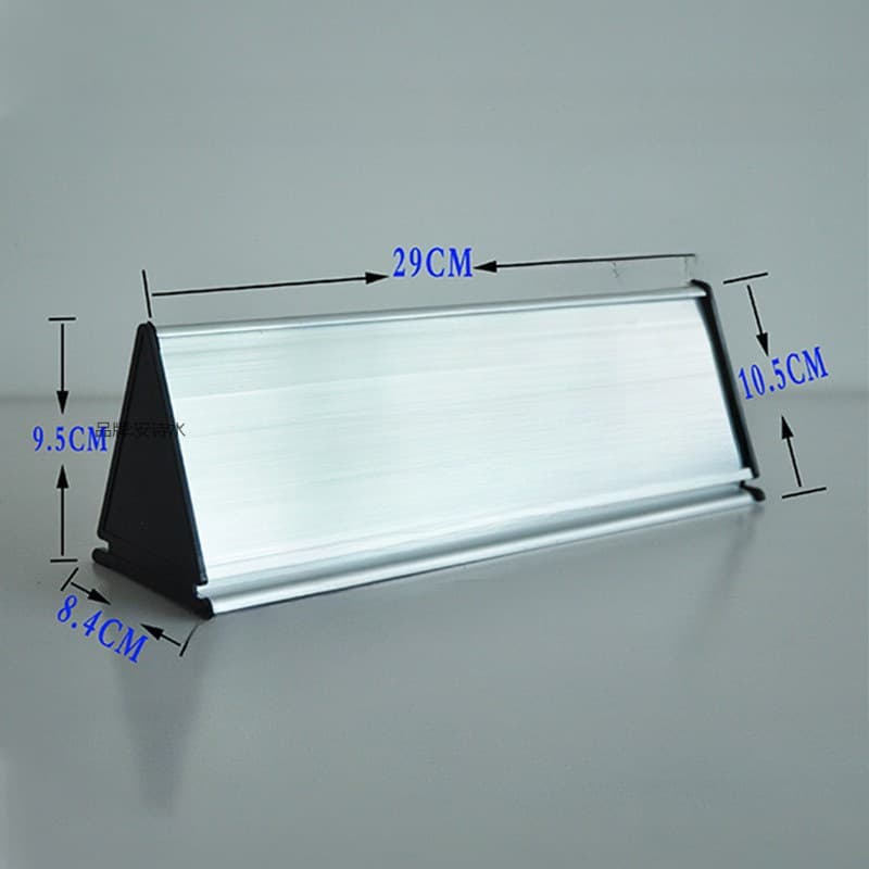 Thickened Aluminum Alloy Department Nameplate Doorplate Sign Blank Advertising Sign Triangular Replaceable Sign Leide Zhu