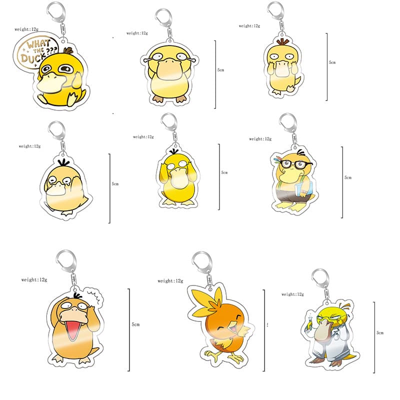 Animation Peripherals Kodak Duck KFC Popular Acrylic Keychain Pokemon Pendant Jewelry