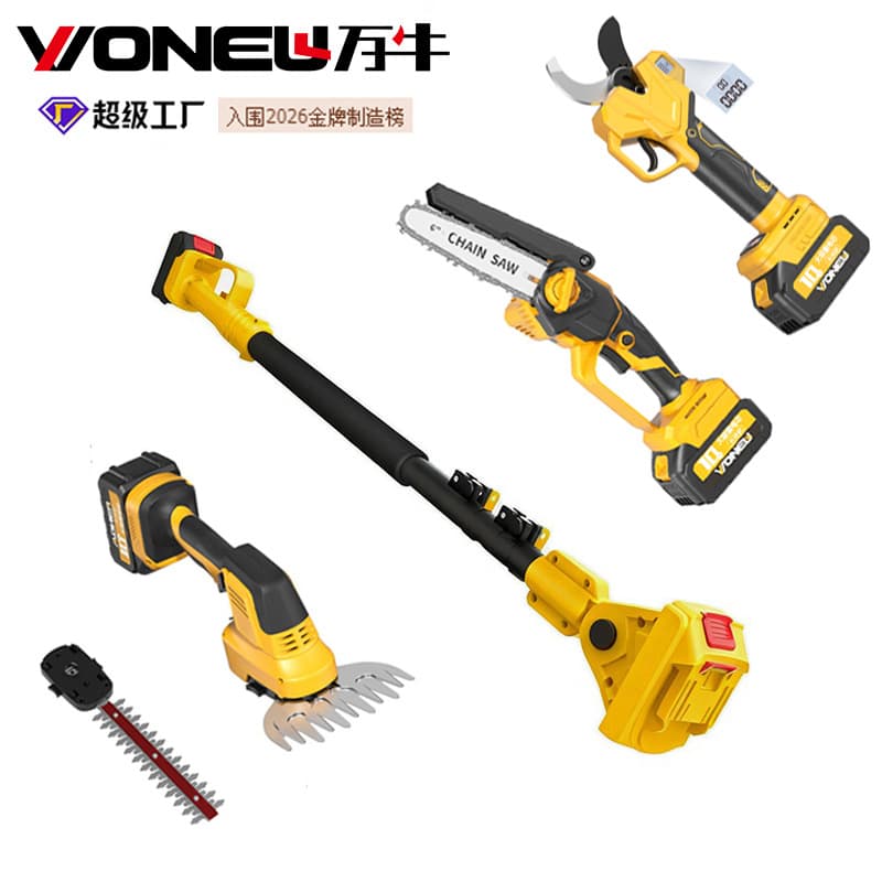 5.0 Electric Pruning Shears Lithium Garden Tool 6-Inch Chainsaw Tree Cutting Household High Branch Saw Extension Pole Hedge Trimmer