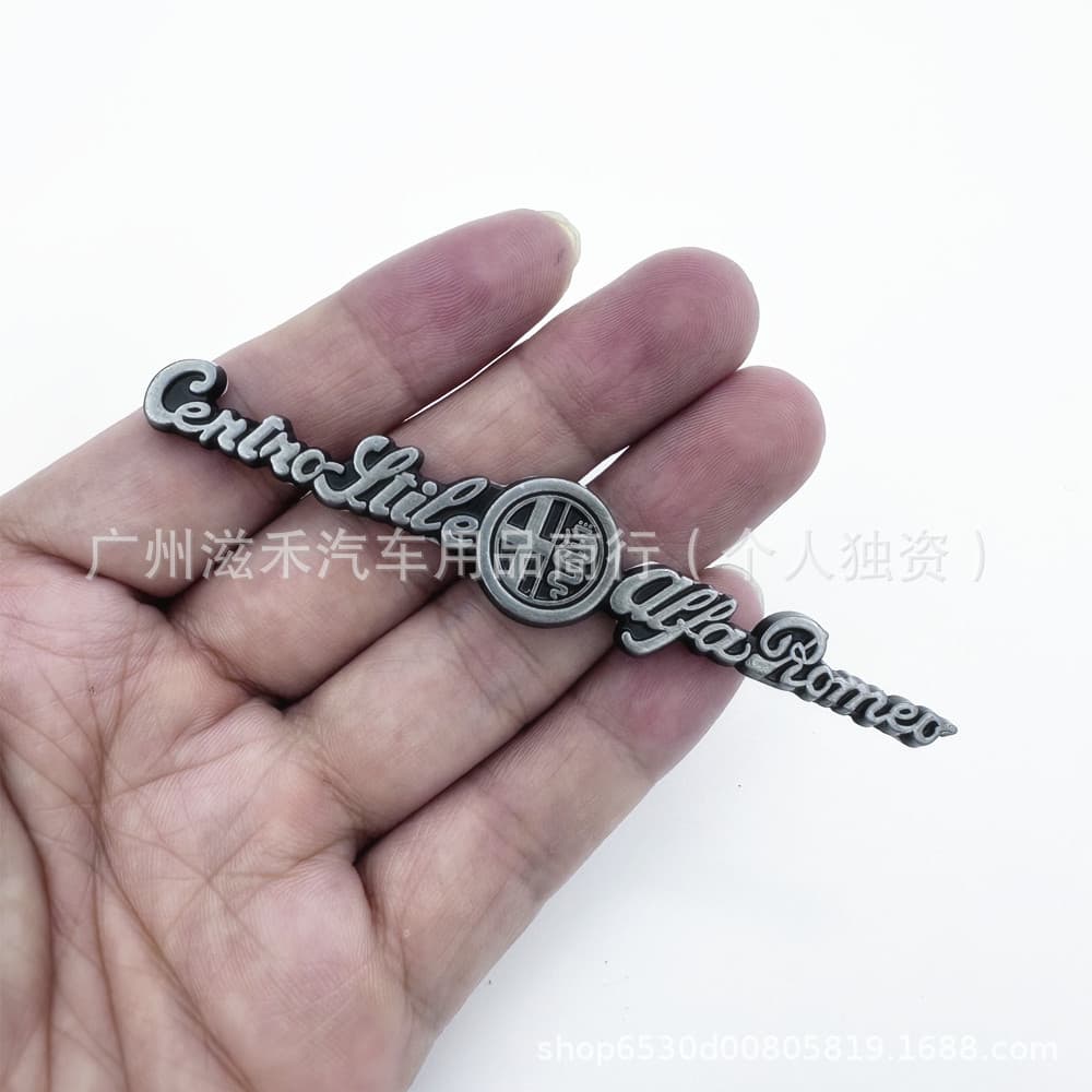 Metal Fender Side Badge for Alfa Romeo Modification Car Emblem Rear Logo Sticker