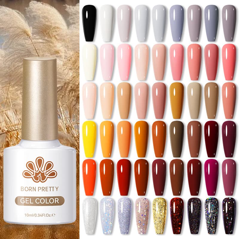 BORN PRETTY Full Set Nail Gel Polish UV Gel 130 Colors Nail Art Gel for Salon Use