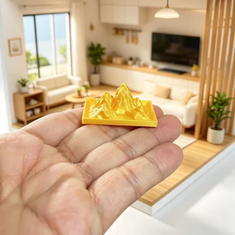 Cross-border new product 3D printed mini doll house Jinshan plate ornaments doll house scene miniature three-dimensional model decoration