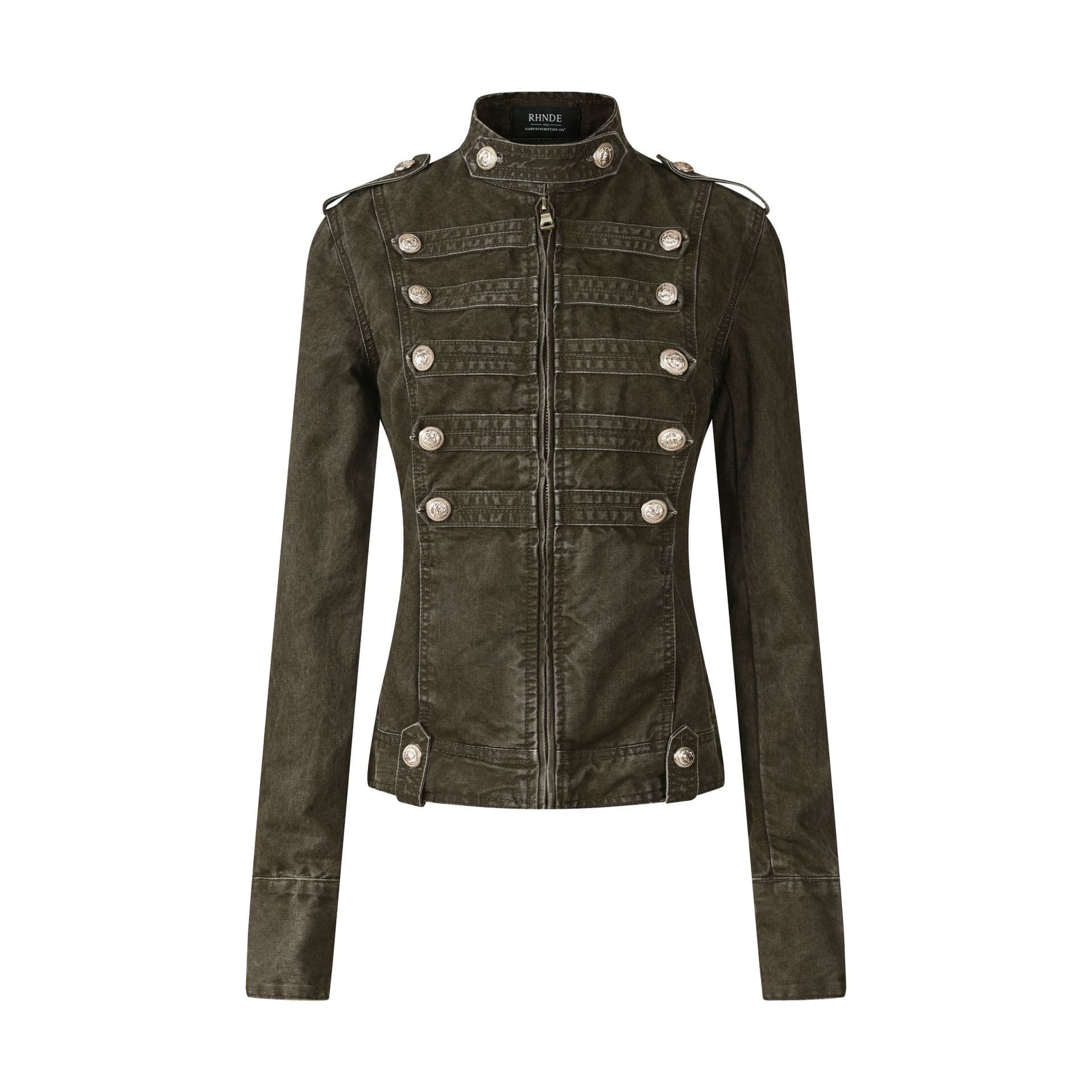 2026 Fall New American Retro Washed Button Denim Jacket Street Style Fitted Short Jacket for Women