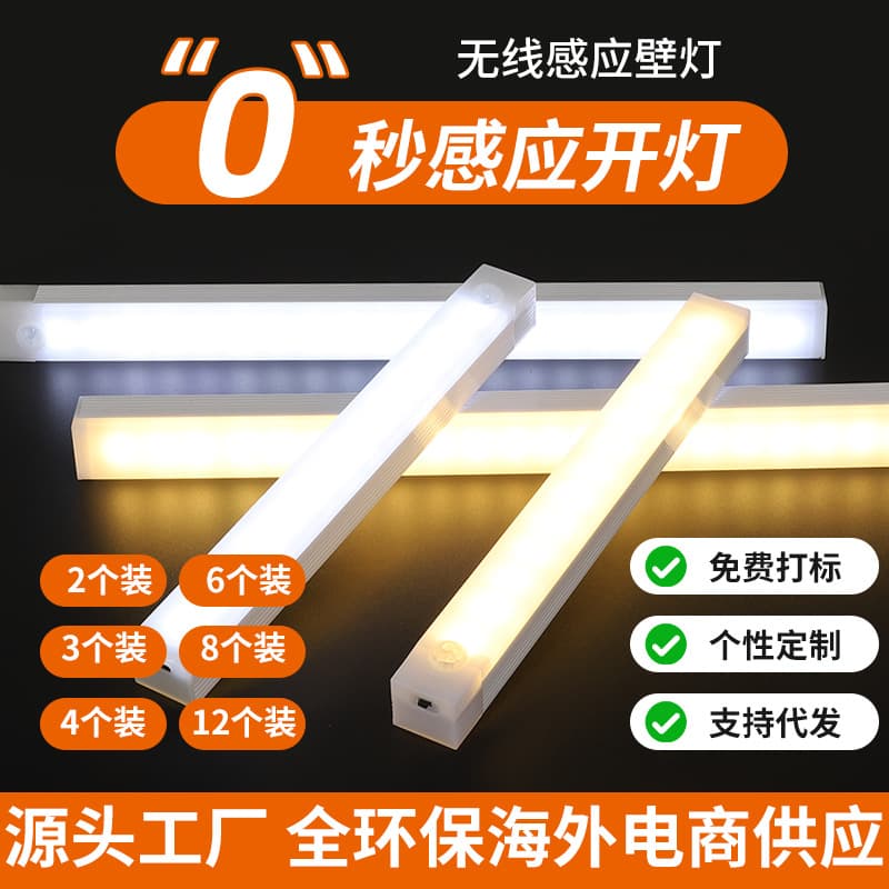 Eco-Friendly Motion Sensor Light Strip USB Rechargeable LED Closet Light Magnetic Cabinet Corridor Night Light Manufacturer