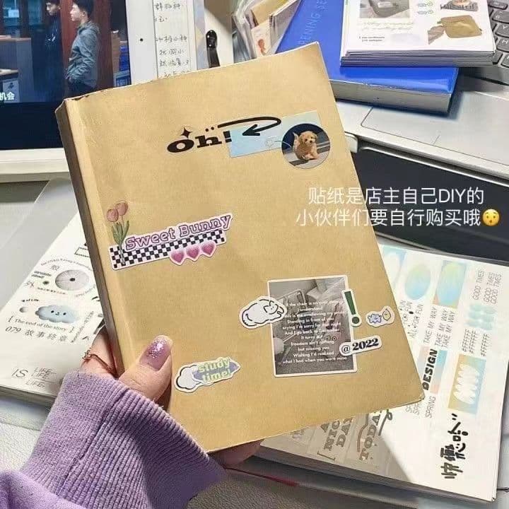 Ins style super thick A5 blank page notebook 184 notebooks student high-looking practical diary draft book