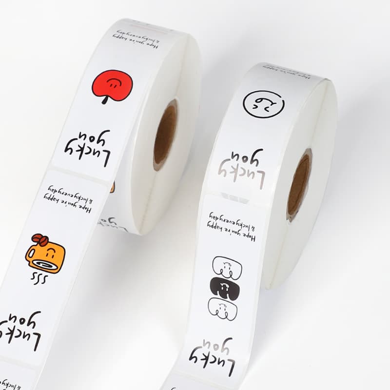 Roll Sealing Stickers Takeout Packaging Gift Adhesive Labels Bakery Coffee Shop Bread Bag Stickers Wholesale