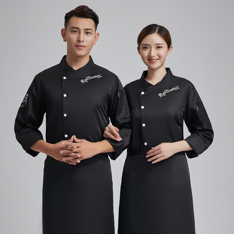 Short Sleeve Chef Uniforms Comfortable Casual Cotton Polyester Blend Kitchen Workwear for Men And Women Cake Pastry Chef Outfit