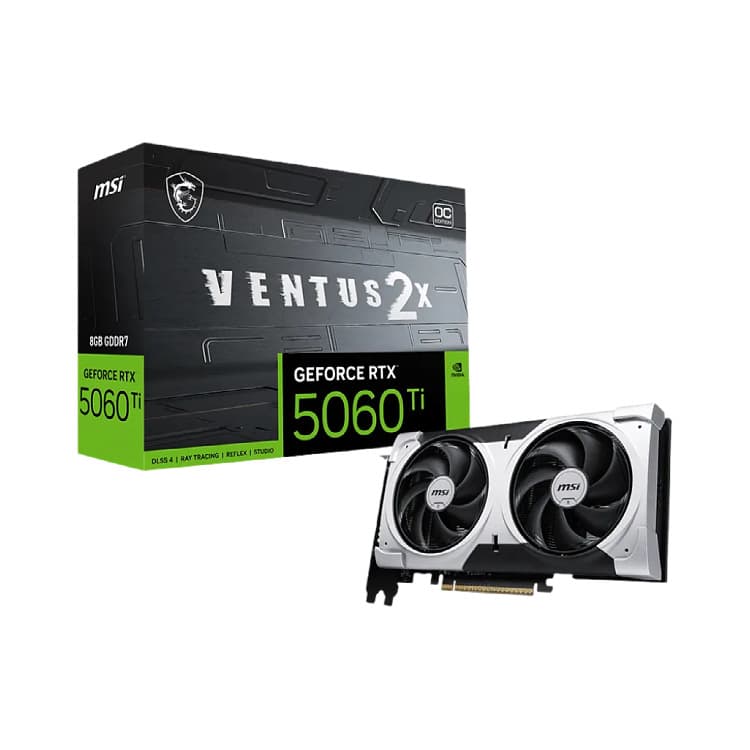 MSI Ventus RTX 5060 Ti 8G VENTUS 2X OC PLUS Graphics Card for Gaming