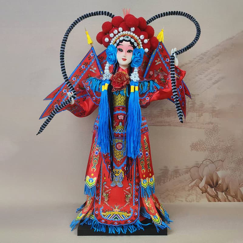 Chinese Style Beijing Opera Gift Handcraft Doll Decoration Ornament DIY Material Silk Figure Peking Opera Doll