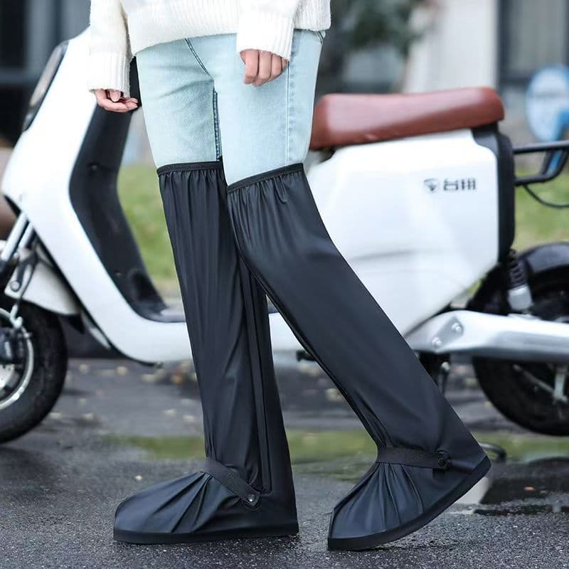 Rainy day rain shoe covers high-top long adult unisex waterproof slip-resistant shoe covers for cycling motorcycles electric vehicles knee-high