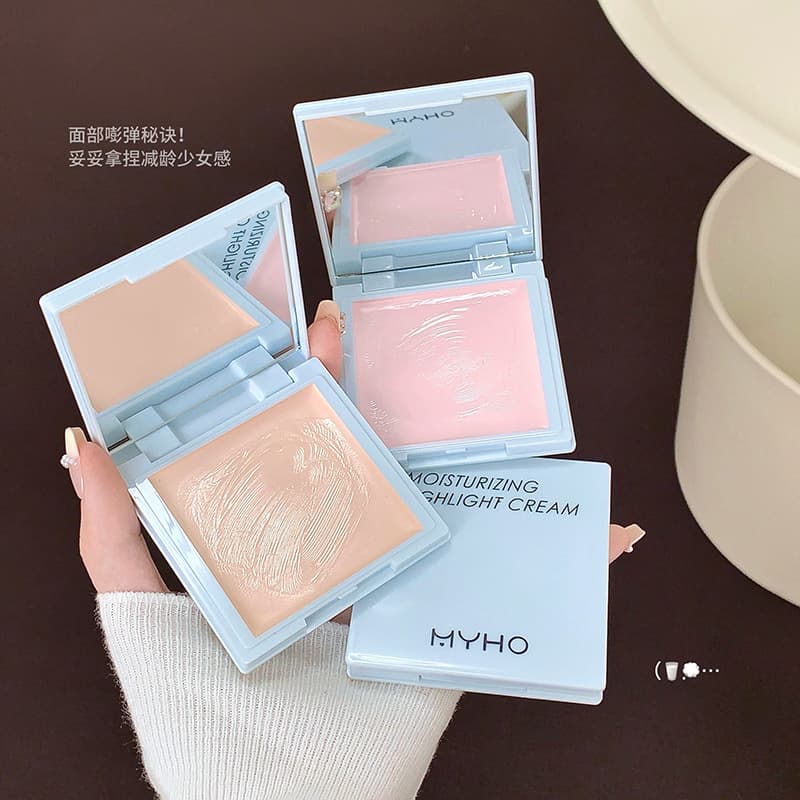 MYHO Pure Desire Plumping Cream Highlighter - Multi-use Face Brightening, Contouring, Blush, and Concealer Highlighter Cream