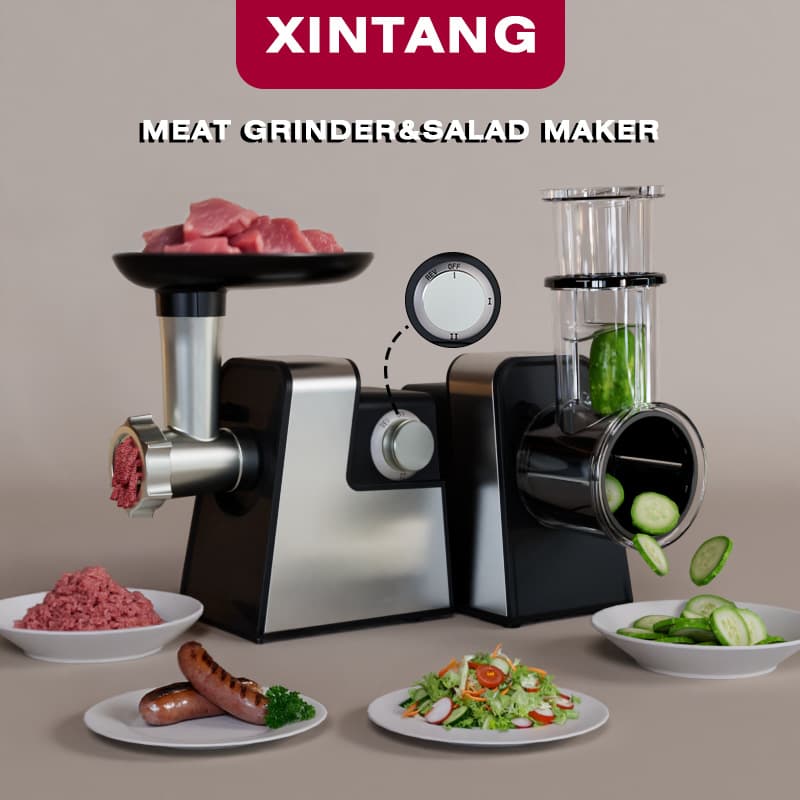 Cross-border Dual-Speed Adjustable Home Electric Multifunctional Vegetable Cutter and Meat Grinder