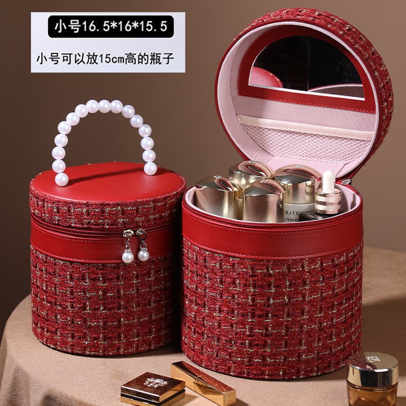 Factory Direct Luxury Chanel-Style Bucket Bag Large Capacity Cosmetic Box Storage Organizer Gift for Wedding Portable Home Use